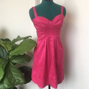 Zac Posen pink corset dress with pockets